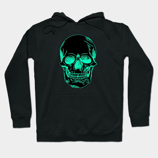 Artistic Linear Skull Hoodie by Cds Design Store